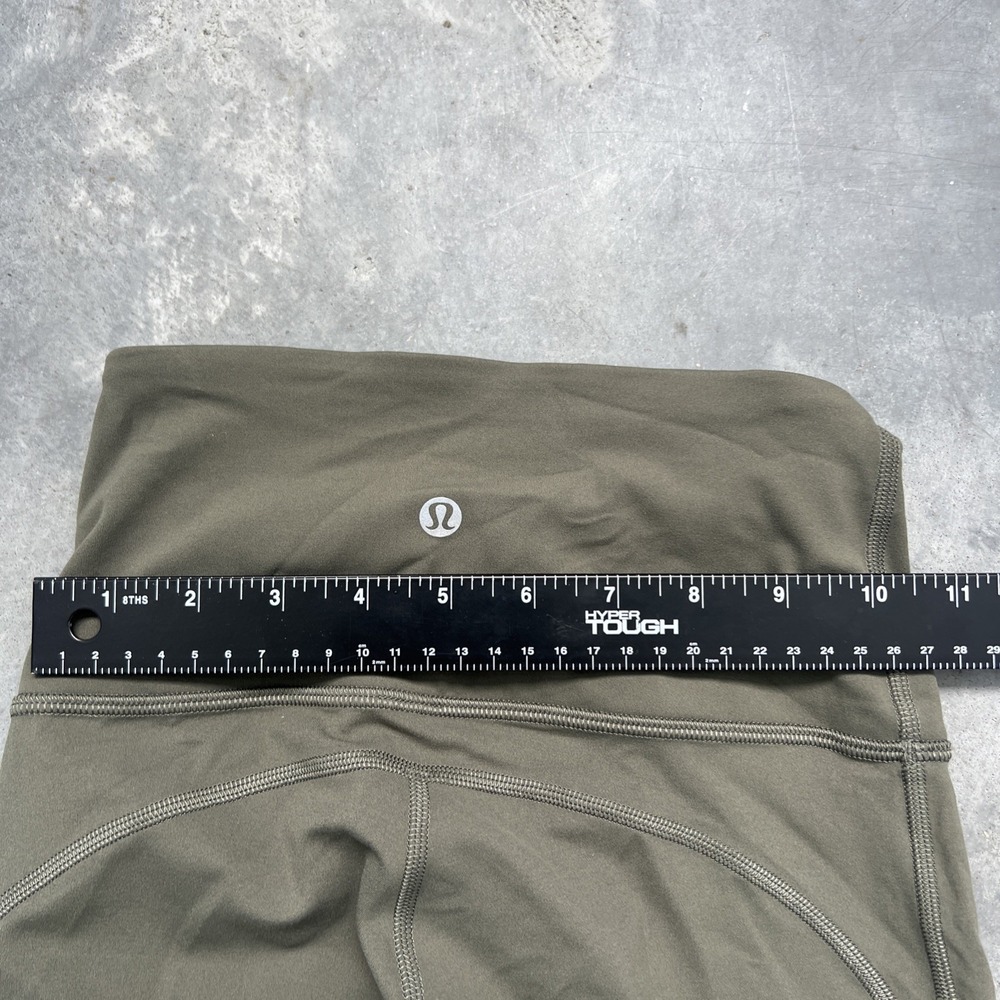 Lululemon Groove Super-High-Rise Flared Pant Nulu Olive Green Size 2 32 Inseam - Picture 3 of 5